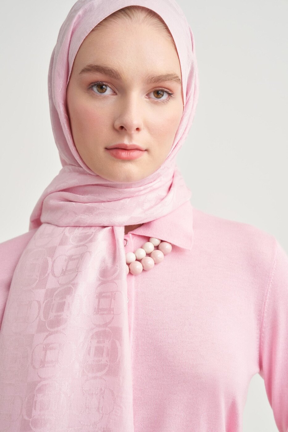 Noire Desen Liora Pamuk Şal Şeker Pembe